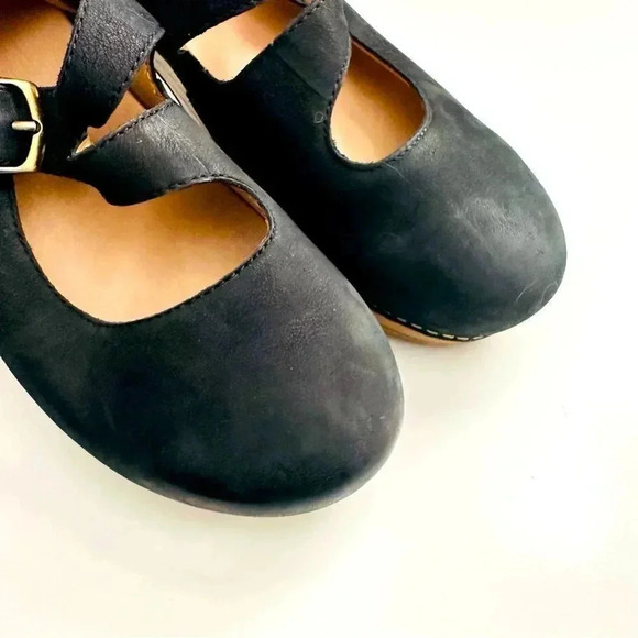 Dansko Britney Burnished Black Nubuck Leather Mule/Clog Shoes - Picture 8 of 10